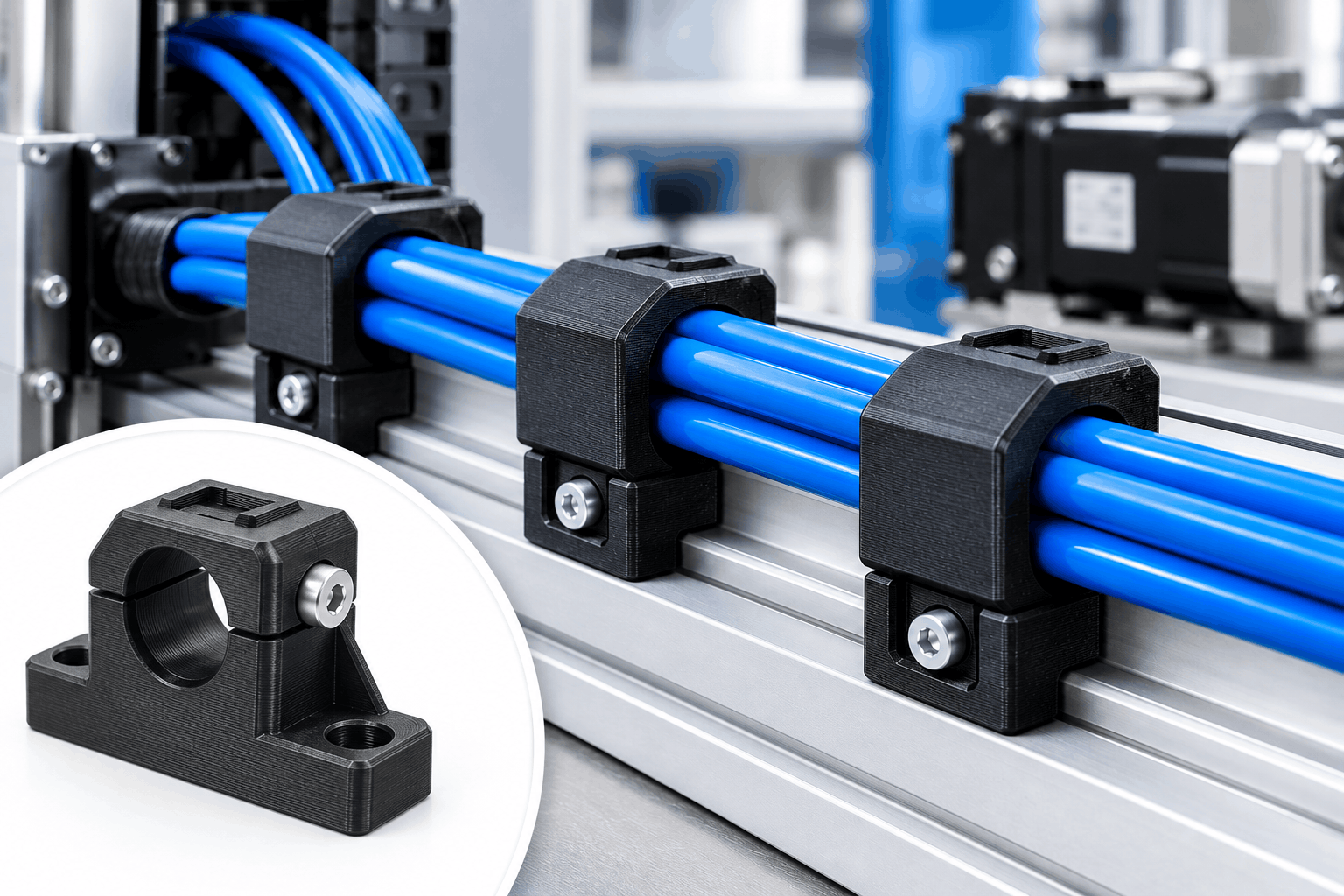 3D printed cable management part